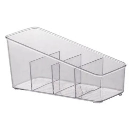 Organizador Diamond com Divisórias Paramount 27cm x 13cm x 13cm - Cristal 