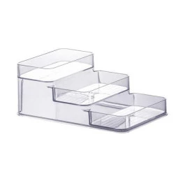 Organizador Diamond Triplo Paramount 26cm x 16cm x 10cm - Cristal 