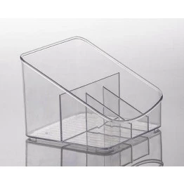 Organizador Diamond com Divisórias Paramount 18cm x 17cm x 13cm - Cristal 